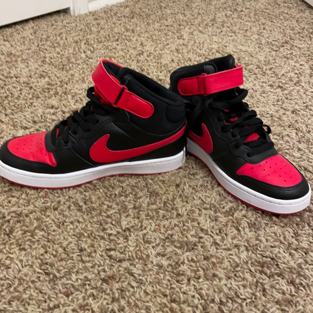 Brand “Nike” Black and red velcro and lace shoes! Worn 3 times!